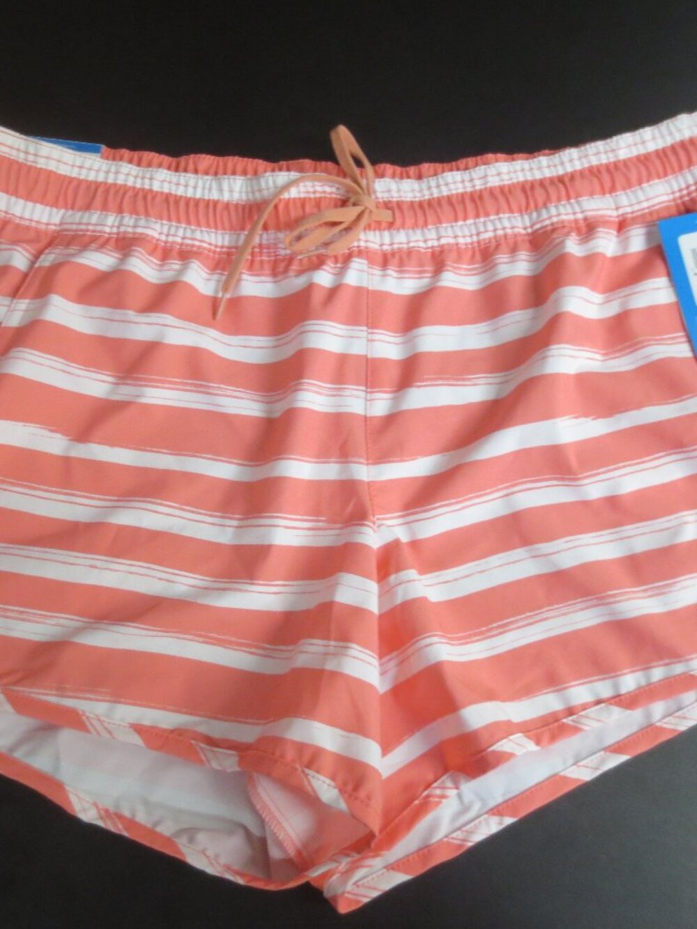 Columbia Bogata Bay Stretch Shorts Womens XL Coral Pink Striped UPF 50